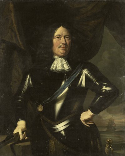 Porträt eines Admirals, möglicherweise Adriaen Banckert, Vizeadmiral von Zeeland von Anonymous