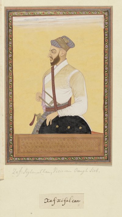 Porträt von Saf-shikan Khan, ehemaliger Wesir von Aurangzeb von Anonymous