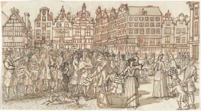 Schuldeiser und Armer, 1720 von Anonymous