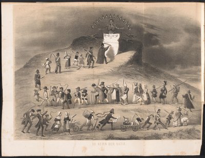 Karikatur im Leidener Studentenalmanach, 1854 von Anonymous