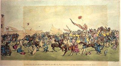 Start nach Epsom oder die Auswirkungen eines windigen Tages, 1820 von Anonymous