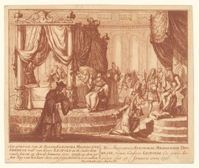 Sterbebett der Kaiserin Eleonora von Pfalz-Neuburg, 19. Januar 1720 von Anonymous