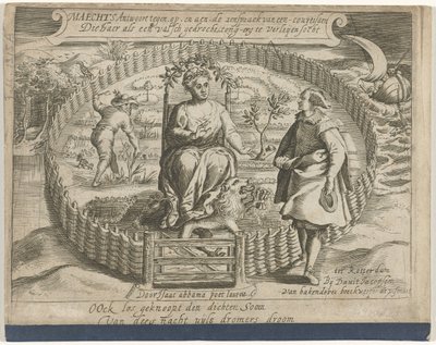Titelblatt des Pamphlets: Maechts Antwort gegen, auf, und an, die Ansprache einer Kurtisane / Die sie als ein falsches Geschöpf, Zungenärger zu verleiten suchte, 1617 von Anonymous