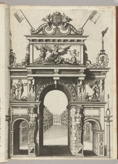 Triumphbogen mit Ernst, der Belgica vor Discordia rettet, 1594 von Anonymous