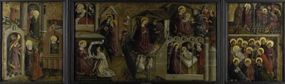 Triptychon mit Szenen aus dem Leben der Jungfrau Maria von Anonymous