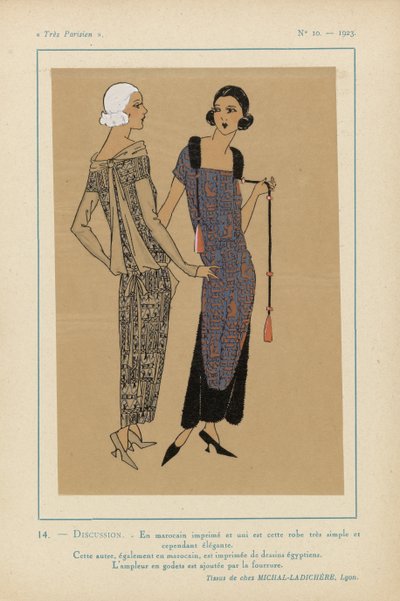 Très Parisien, 1923, No 10: 14.- DISCUSSION. - In bedrucktem Marokkan... von Anonymous
