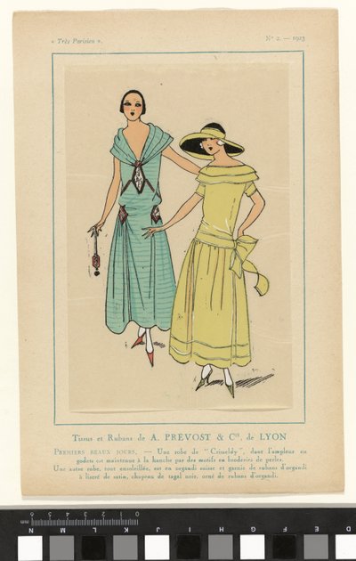 Très Parisien, 1923, Nr. 2: Stoffe und Bänder von A. PRÉVOST & Cie. aus LYON von Anonymous