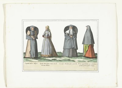 Vier Frauen in der Mode von Antwerpen, Brabant und 