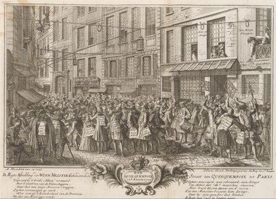 Windhandel in der Rue Quinquempoix, 1720 von Anonymous