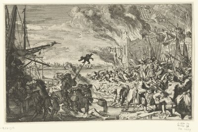 Grausamkeiten in einem Dorf am Wasser, 1672 von Anonymous