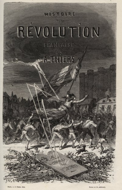 Frontispiz von 1866 aus „Histoire de la Revolution francaise“ von Adolphe Thiers. von Anonymous Anonymous