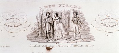 Frontispiz von I due Figaro, Oper von Alessandro Speranza von Anonymous Anonymous