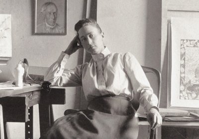 Hilma af Klint in ihrem Studio in der Hamngatan, Stockholm, ca. 1895 (Fotografie) von Anonymous Anonymous