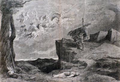 Illustration für die Oper Die Walküre im Ring des Nibelungen von Wagner von Anonymous Anonymous