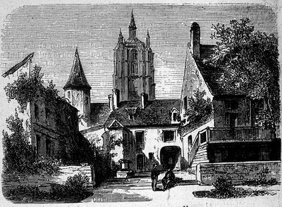 La maison au Mans von Paul Scarron (1610-1660), französischer Schriftsteller. Gravur des 19. Jahrhunderts von Anonymous Anonymous