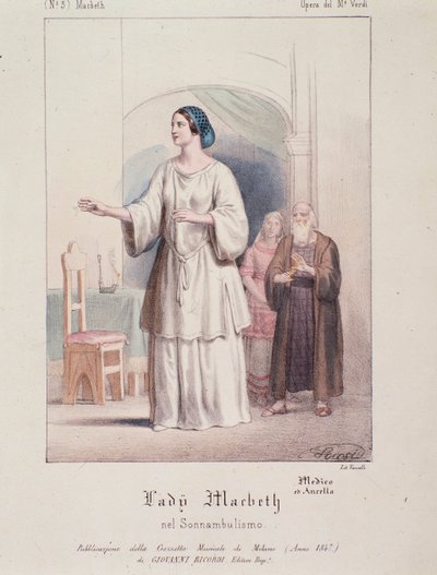 Lady Macbeth Charakter in Macbeth, Oper von Giuseppe Verdi von Anonymous Anonymous