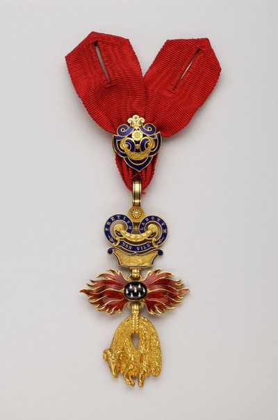 Orden vom Goldenen Vlies: Österreichisches Goldenes Vlies - Reduziertes Abzeichen - 1850-1900 - Gold und Emaille - Privatbesitz von Anonymous Anonymous