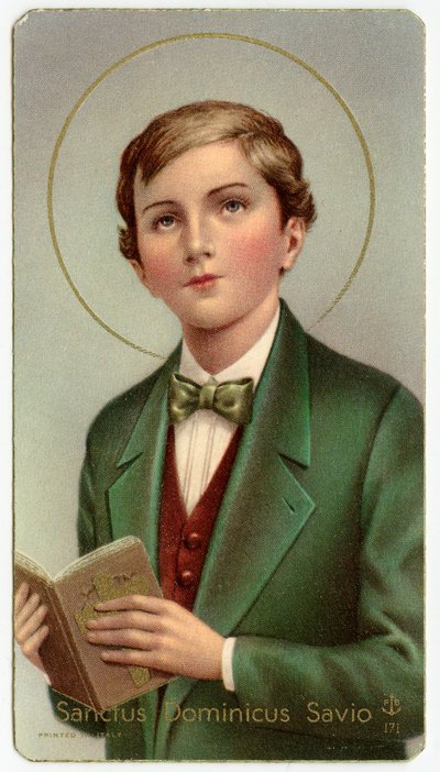 Dominic Savio, italienischer Jugendlicher und Schüler von Johannes Bosco (Chromolithographie) von Anonymous Anonymous