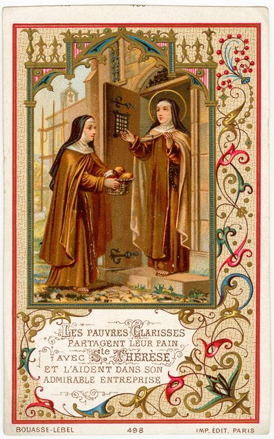 St. Teresa von Jesus erhält Hilfe und Brot von den Klarissen von Anonymous Anonymous