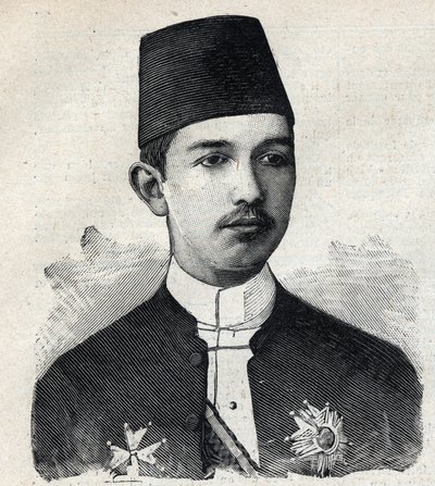 Porträt von Abbas II. Pascha (1874-1944), Vizekönig von Ägypten. Gravur in Le Petit Parisien von Anonymous Anonymous