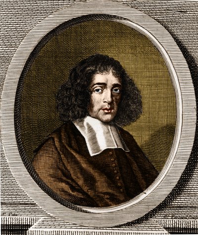 Porträt von Baruch Spinoza (1632-1677), niederländischer Philosoph, auch bekannt als Bento de Espinosa oder Benedictus de Spinoza oder Benoit de Spinoza von Anonymous Anonymous