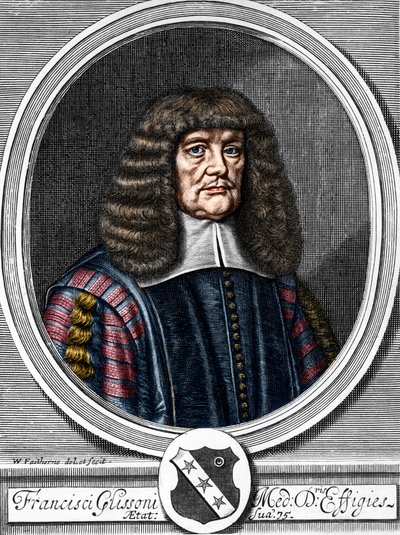 Porträt von Francis Glisson (1599-1677), britischer Arzt und Anatom von Anonymous Anonymous