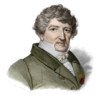 Porträt von Georges Cuvier (1764-1832), französischer Paläontologe in "Porträts und Geschichte nützlicher Männer: Männer und Frauen aus allen Ländern und allen Bedingungen, die sich das Recht auf Anerkennung der Menschen erworben haben" veröffentlicht und  von Anonymous Anonymous