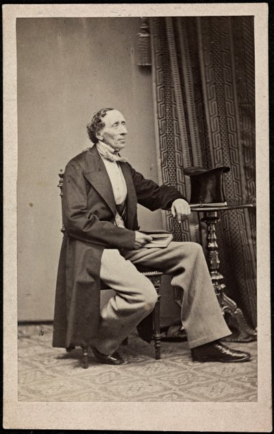 Porträt von Hans Christian Andersen (1805-1875), Anonym. Fotografie, ca. 1865. Private Sammlung von Anonymous Anonymous