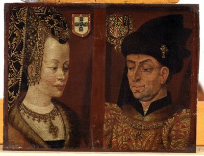 Porträt von Philipp dem Guten und Isabella von Portugal, um 1550 von Anonymous Anonymous