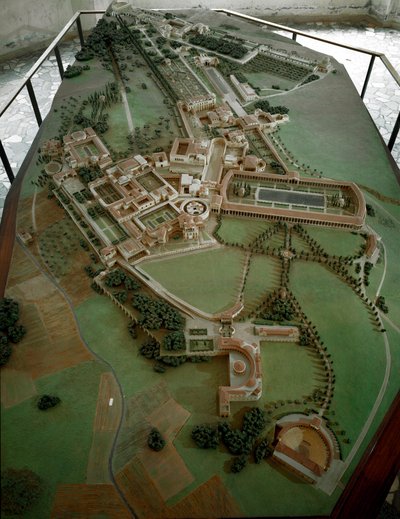 Römische Kunst: reduziertes Modell der Villa Adriana (Hadrian) von Anonymous Anonymous