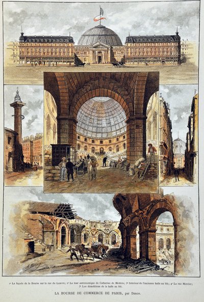Die Pariser Börse von Deroy, Gravur von 1887 in „Paris-Illustrous Newspaper Weekly“. von Anonymous Anonymous