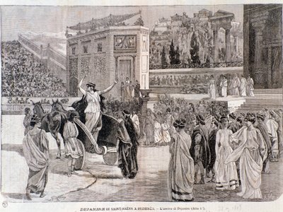 Die Ankunft von Deianira, aus dem Stück Dejanira von Camille Saint-Saens, aufgeführt in der Arena von Beziers im Jahr 1898 von Anonymous Anonymous