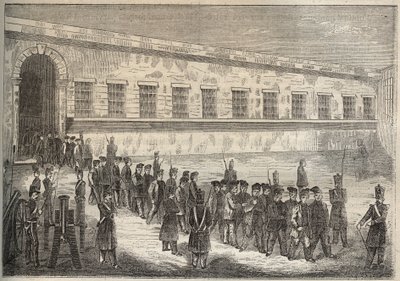 Das Straflager von Rochefort im 19. Jahrhundert. Gravur in 
