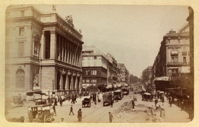 Die Stadt Marseille und ihre Umgebung um 1885-1890: Perspektive der Rue Canebiere und Rue de Noailles, Privatsammlung von Anonymous Anonymous