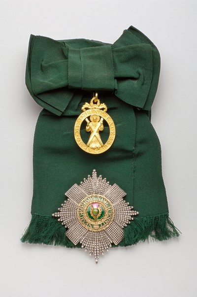Vereinigtes Königreich - Orden der Distel - Oben: Abzeichen, Verschreibungsmodell, hergestellt von John James Eddington (London) von Anonymous Anonymous