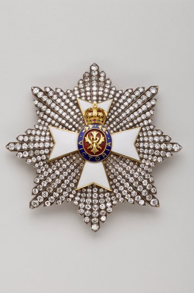 Vereinigtes Königreich - Königlicher Orden von Victoria: Plakette des Rittergroßkreuzes - Ende des 19. Jahrhunderts - Gold, Silber, Diamanten, Smaragd, Rubine und Emaille - Privatbesitz von Anonymous Anonymous