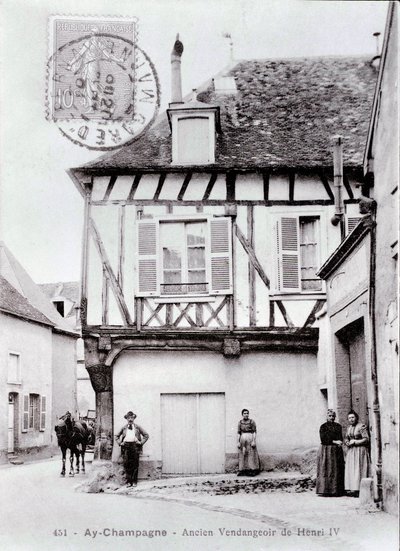 Ansicht des Weinbergs von Henri IV in der Stadt Ay Champagne in der Marne - Fotografie aus dem frühen 20. Jahrhundert - Privatbesitz von Anonymous Anonymous