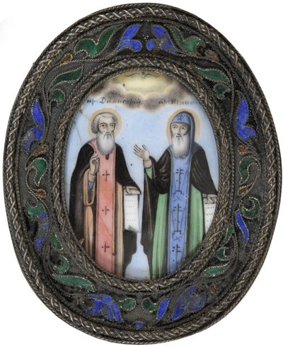 Heilige Dimitry von Rostov und Ignatius Brianchaninov von Anonymous Russian icon painter