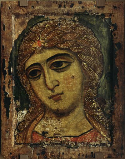 Der Erzengel Gabriel, der Engel mit goldenem Haar, ca. 1200 von Anonymous Russian icon painter
