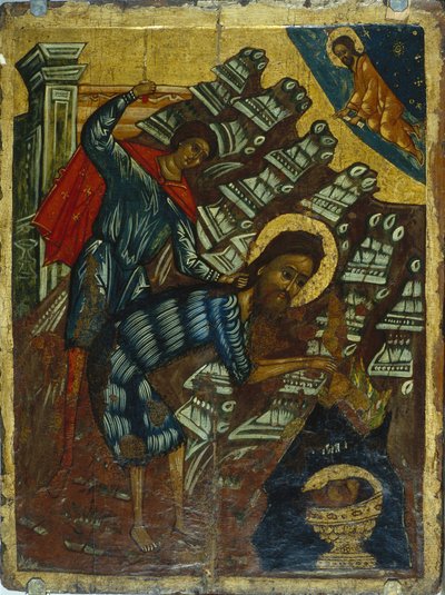 Die Enthauptung von Johannes dem Täufer, zweite Hälfte des 16. Jahrhunderts von Anonymous Russian icon painter