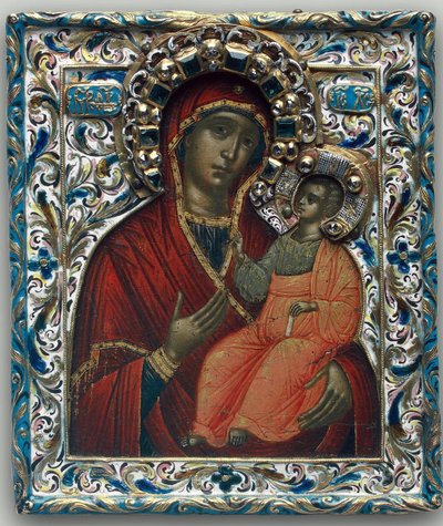 Die Theotokos von Tichwin, Ende des 17. Jahrhunderts von Anonymous Russian icon painter