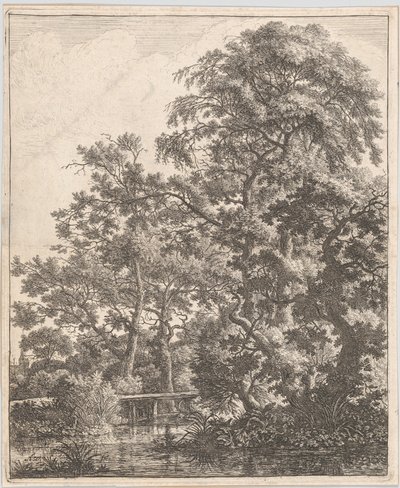 Eine kleine Brücke über einen Bach, 17. Jahrhundert von Anthonie Waterloo
