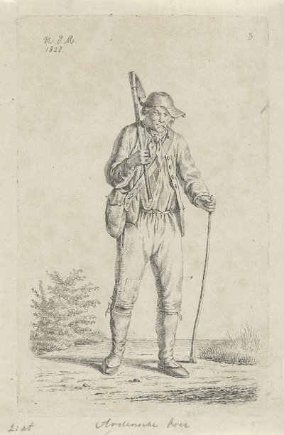 Bauer aus den Ardennen mit Hacke von Anthonie Willem Hendrik Nolthenius de Man