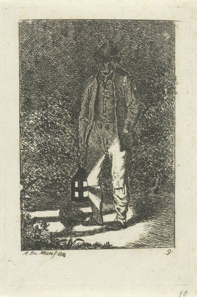 Mann mit einer Laterne von Anthonie Willem Hendrik Nolthenius de Man