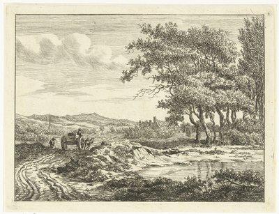 Karren auf einem Landweg bei den Dünen von Anthonie van den Bos