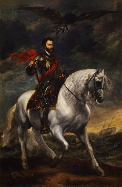 Reiterporträt des Kaisers Karl V., um 1620 von Anthony van Dyck
