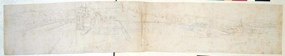 Greenwich Palace, ca. 1544 von Anthonis van den Wyngaerde