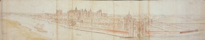 Ansicht des Hampton Court Palace von Süden, mit dem Fluss im Vordergrund von Anthonis van den Wyngaerde