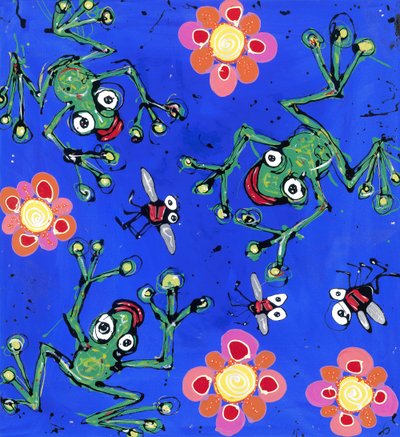 Frosch Tapete von Anthony Breslin