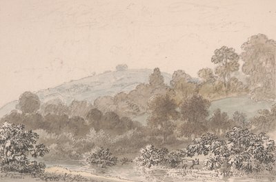 Landschaft mit Bach im Vordergrund von Anthony Devis